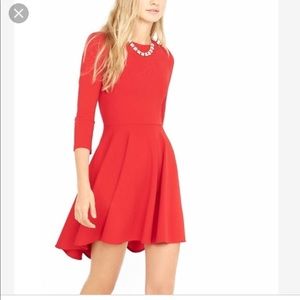 Express black high low long sleeve dress